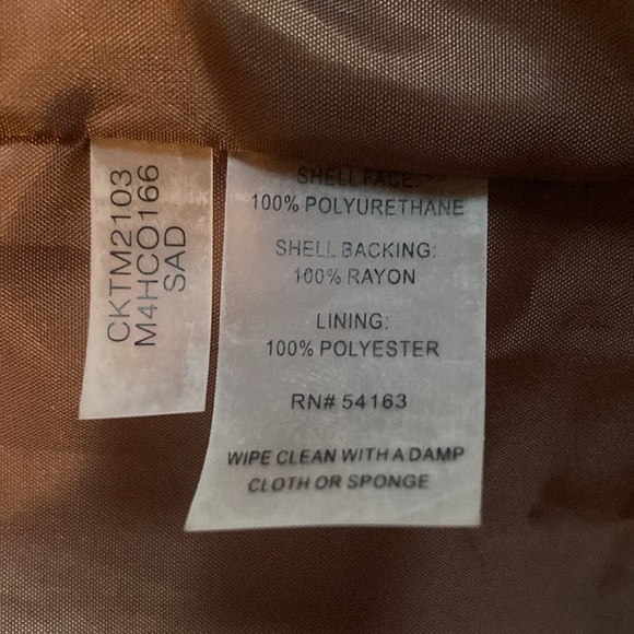 Calvin Klein brown leather jacket size medium - Picture 12 of 12